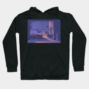 Dreamy Escape: A Lofi Room Illustration Hoodie